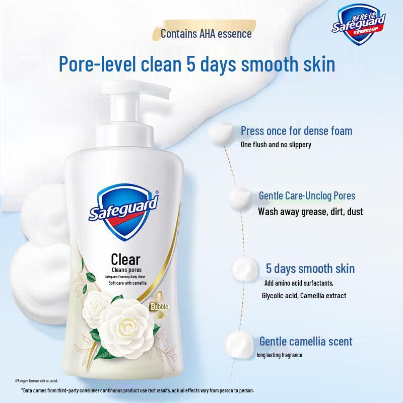 Safeguard Camellia Scented Foam Body Wash