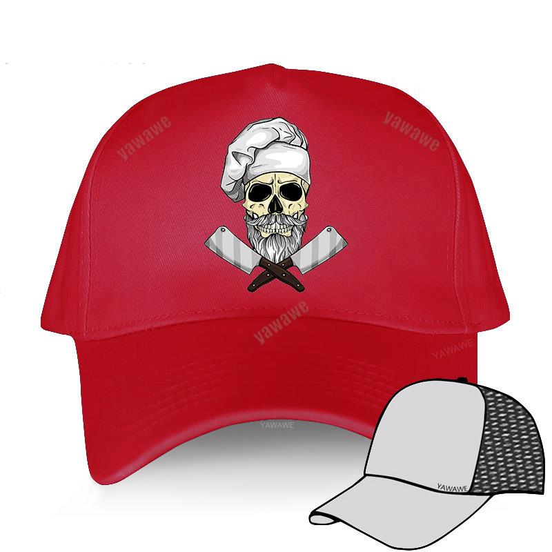 Neu eingetroffene Baumwollhüte für Erwachsene, Baseballkappe, Totenkopf-Chef, Metzger, Kochen, Spruch, Grill, Geschenk, Männer und Frauen, Hip-Hop, Harajuku-Kappen, Sonnenhut