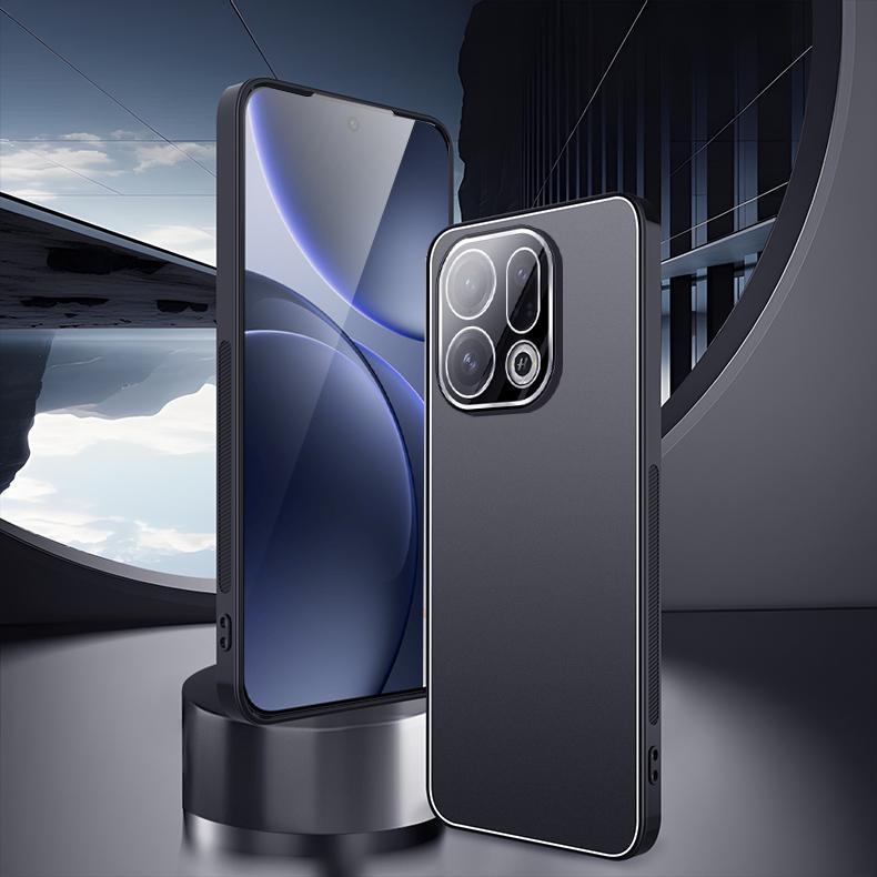 For OPPO Find X9 X9 Pro AG Aluminum Alloy TPU Soft Case with Integrated Lens Anti-Slip Drop-Proof and Anti-Fingerprint