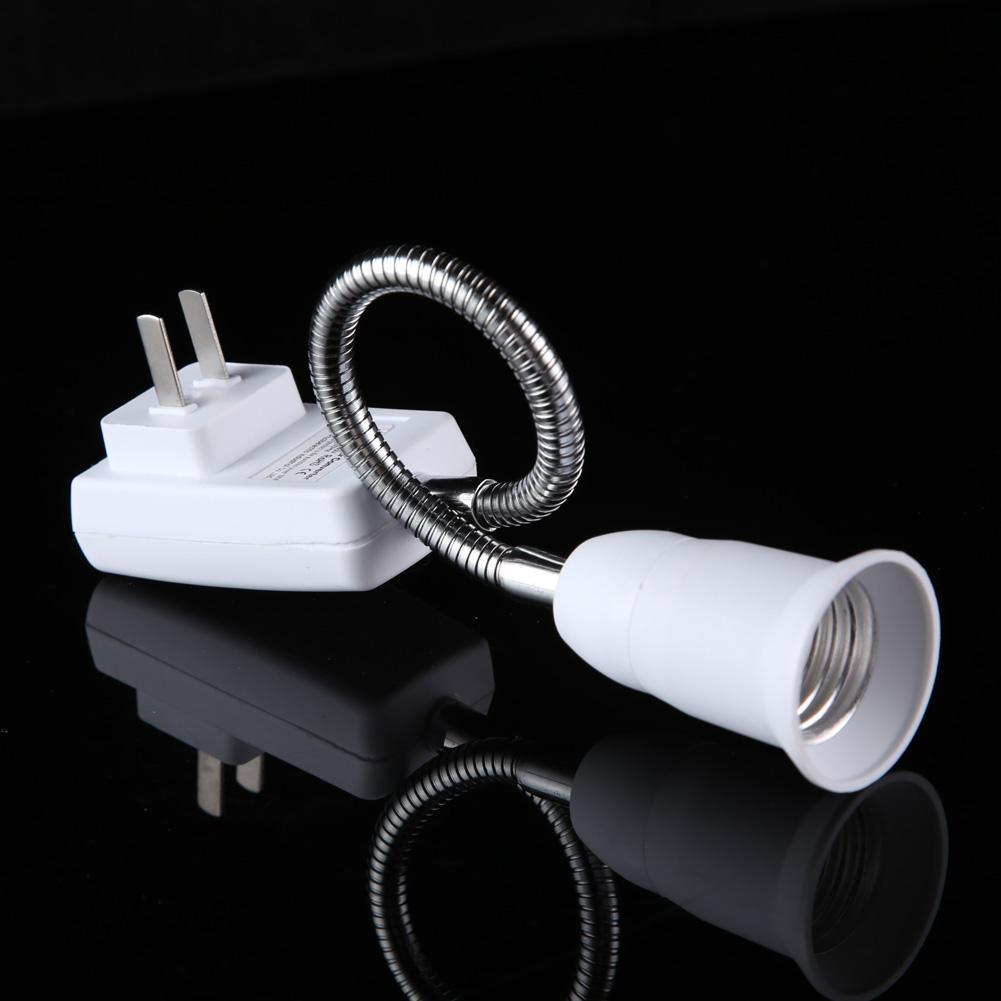 E27 Lamp Bulb Holder Socket Base Adapter Flexible Extension Holder with On/Off Switch Lighting Accessories White