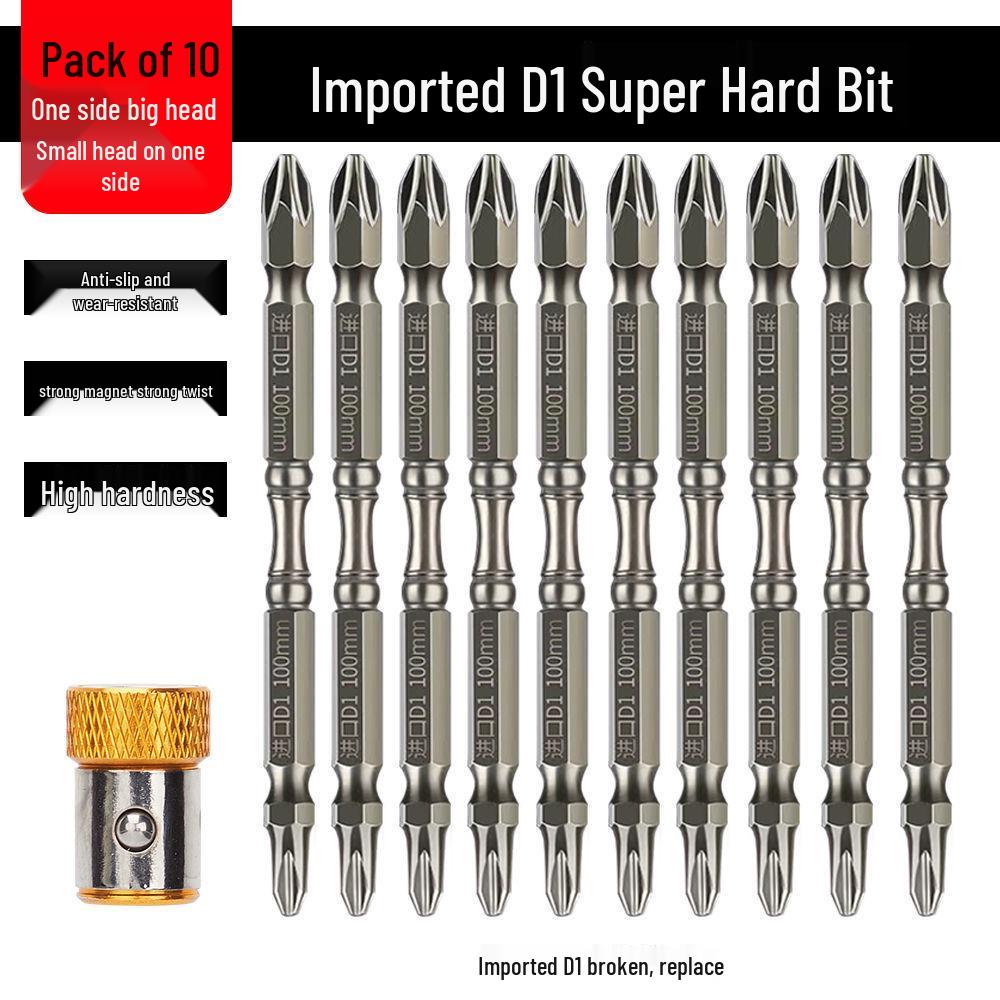 High-Hardness German-Style Phillips Screwdriver Bits with Strong Magnetic Anti-Slip Ring for Electric and Air Screwdrivers
