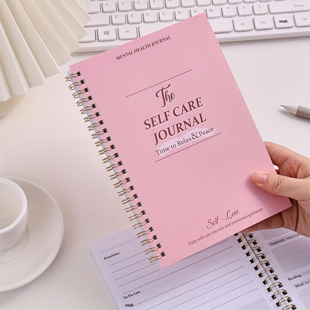 A5 English Self-Care Diary: 100 Pages with Content Prompts