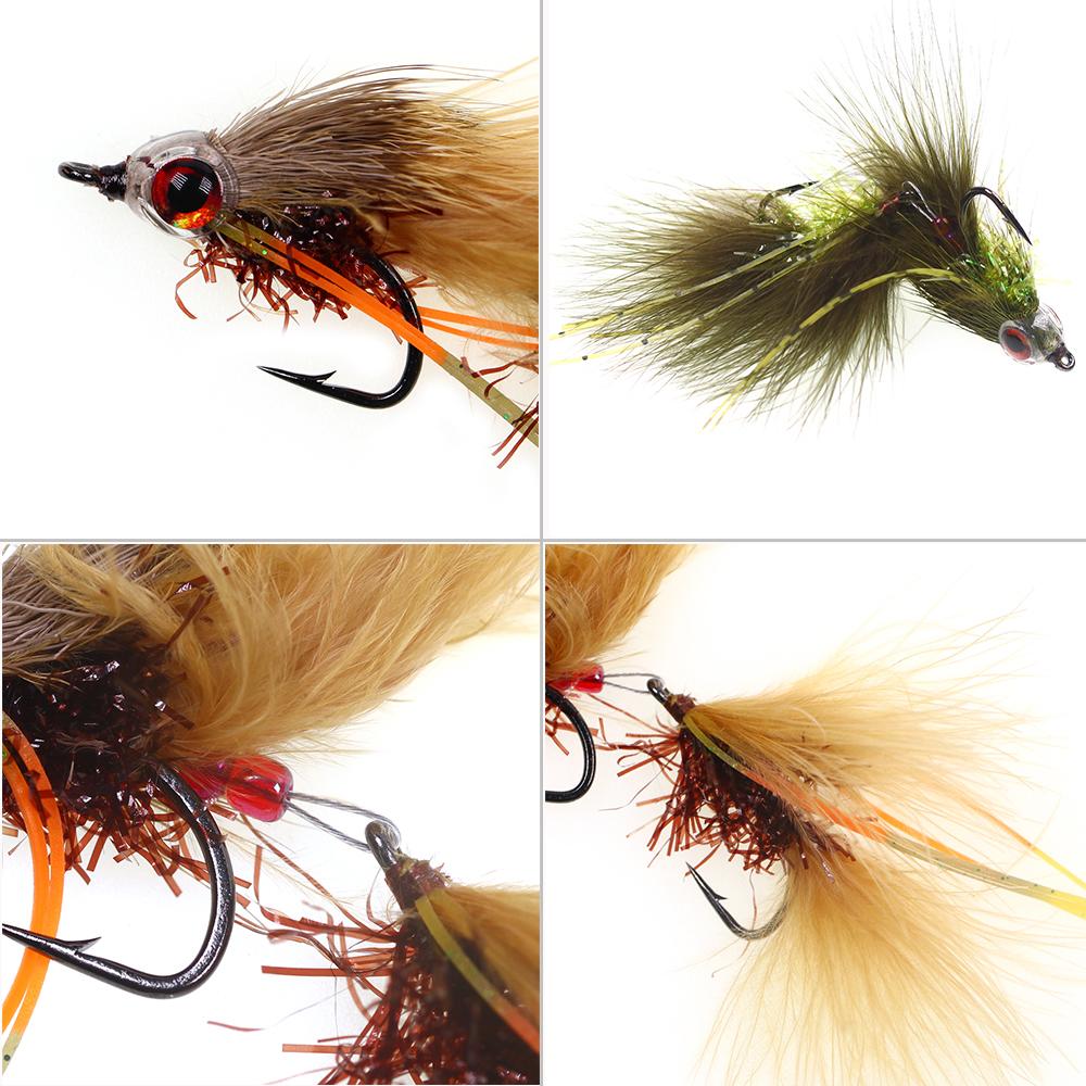 1/4pcs 3D Lifelike Eyes Transparent Fish Mask Articulated Fish Streamers Fly Artificial Bait Fish Pike Muskie Bass Trout Fishing