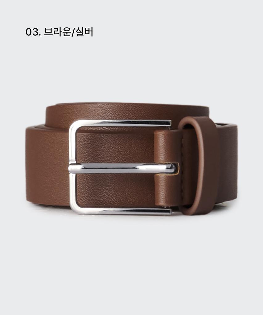 MUSINSA STANDARD Minimal Synthetic Leather Belt_30Mm