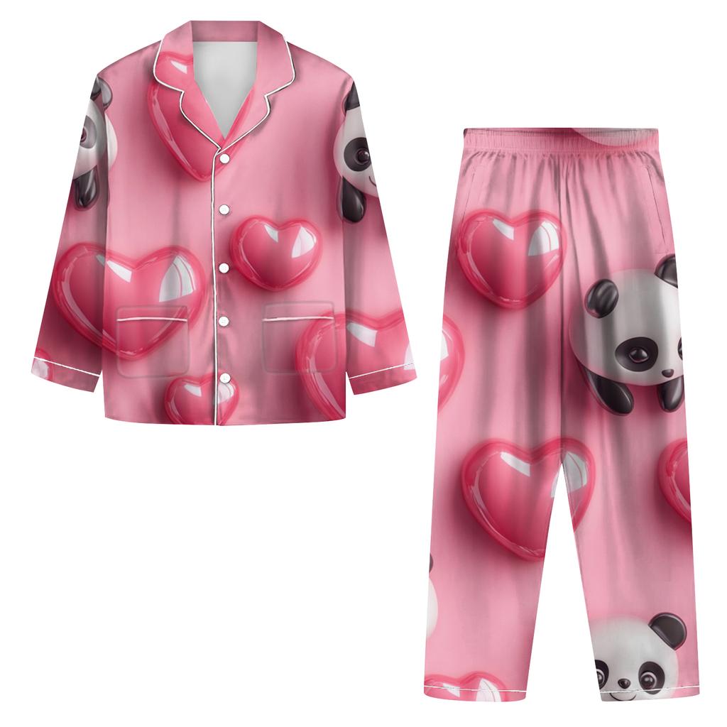 Damen Langarm lange Hose Freizeit-Hausanzug