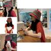 Chic Red Plaid Bucket Hat For Women Vintage Style Sun Protection Breathable Cotton