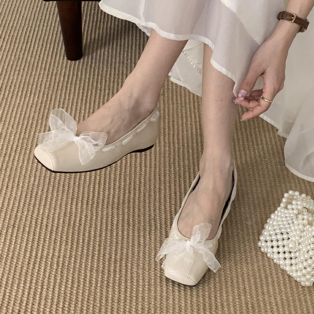 Fashion IPPEUM Mary Janes Shoes 2025 New Blue Ballet Flats Fashion Pumps Flat Ballerina Shoes For Women