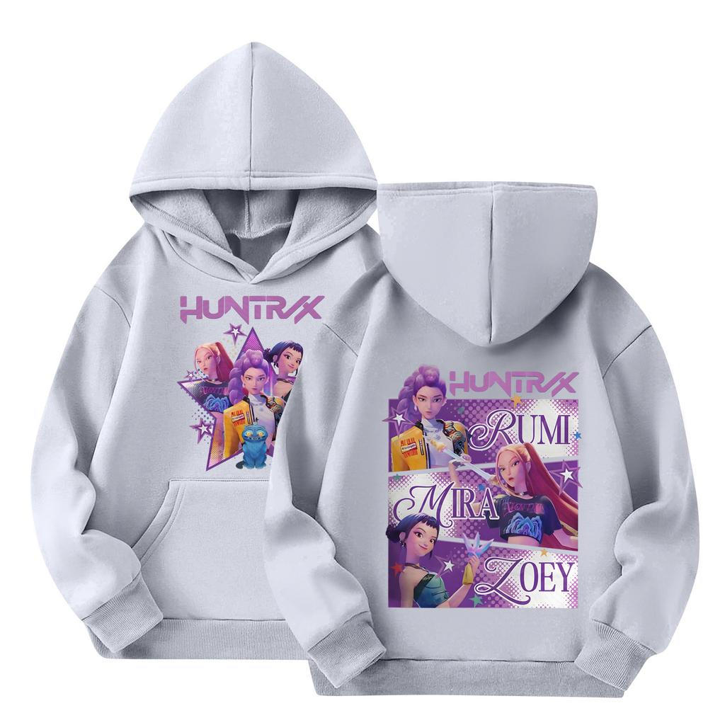 Kinder Freizeit Rundhals Bedruckter Pullover Langarm Kapuzen-Sweatshirt Oberteil