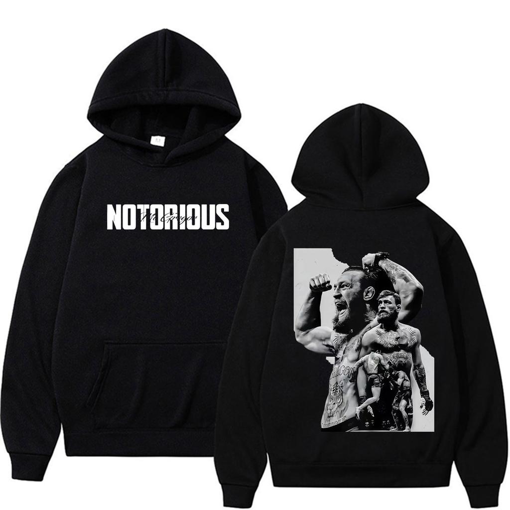Conor McGregor The Notorious Fan Gifts Sweatshirts Women Harajuku Gothic High Street Hoodies Casual Bodywarmer Hooded