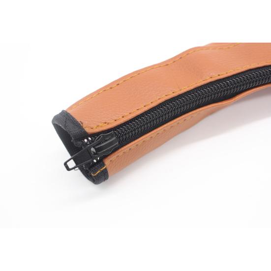 Coprimaniglie Passeggino In Pelle PU - Copri Bracciolo Con Cerniera, Marrone, 52 Cm - Foto 6