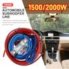 1500/2000W Car Power Amplifier Wiring Kit 8GA Car Subwoofer Cable 60 AMP Fuse Holder 18GA for Car Modification for Auto Vehicle