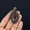 Dragon Blood Jasper Gemstone Pure Copper Wire Wrapped Designer Handmade Pendant Jewelry For Her