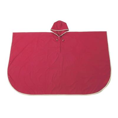 Umbrella Shop Piping Rain Poncho 1600 Teflon Coated [Leven] (Dark Red)