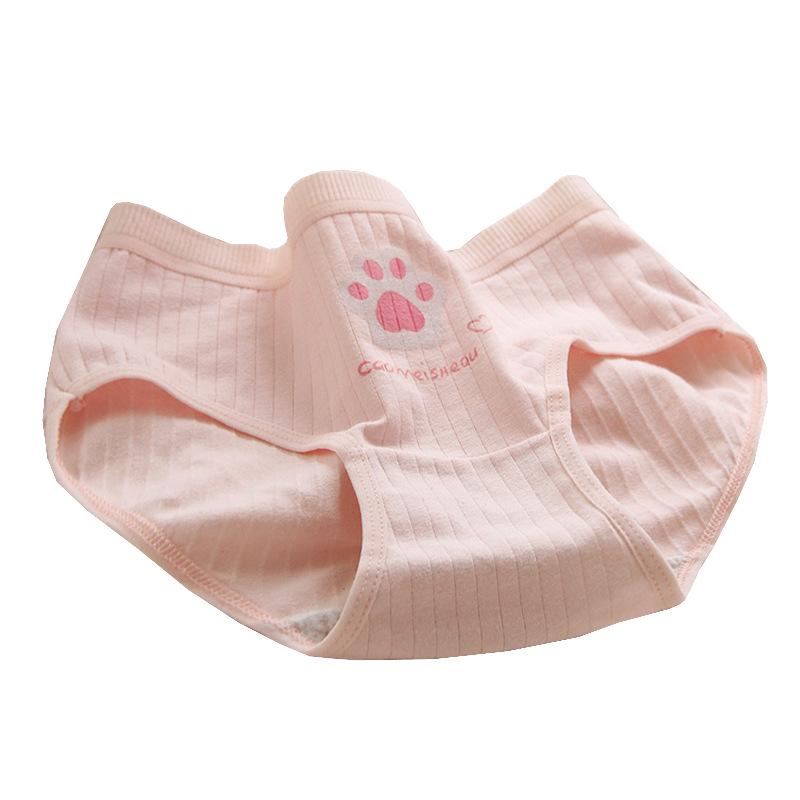 Japanese Lolita Soft Girl Anime Cat Paw Cotton Briefs