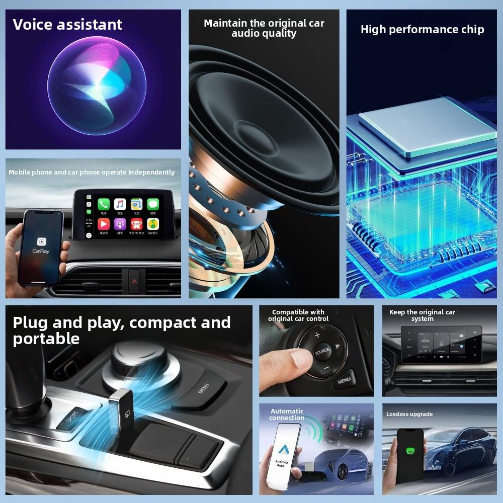 Wireless CarPlay Adapter Android Auto Smart Box Convert Wired to Wireless CarPlay for Seamless Car Connectivity