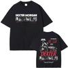 Camiseta de Algodão Casual Vintage Moda Masculina Extra Grande Streetwear Edição Limitada Dexter Morgan Bay Butcher Camiseta Masculina Feminina