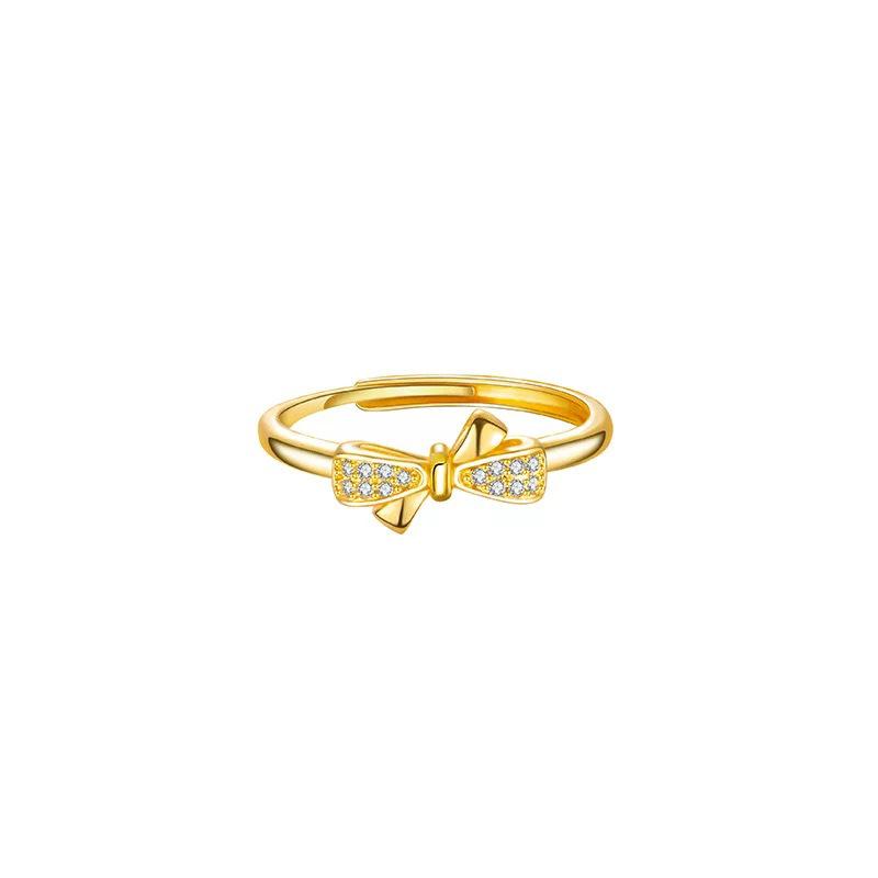 

Xiaohongshu Stylish Runaway Princess Bow Gold Ring for Women