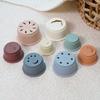 ArtiRabbit Toddler Silicone Stacking Cup Cup Stacking Toy Set, 1 Set, Oat Brown, Korean Baby Products