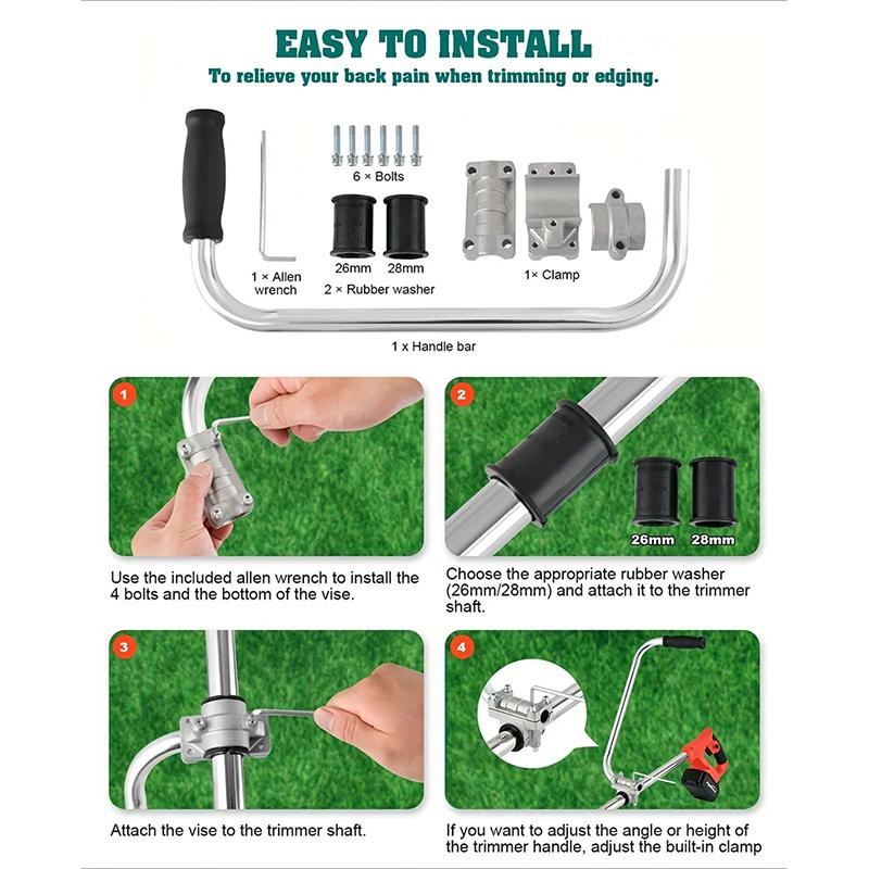 Trimmer Handle - Ergonomic Trimmer Grip Weeder Trimmer Handle Lawn Trimmer Handle For Lawn Care Trimmer Handle For Weed Whacker