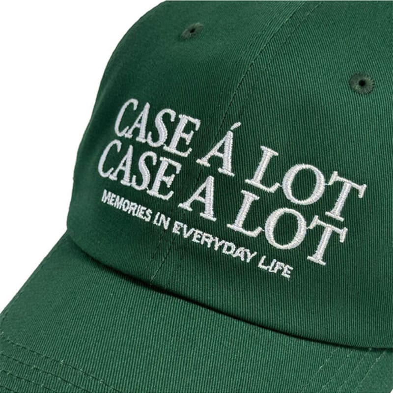 CASE A LOT Slogon Logo Ball Cap - Deep Green