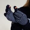 ANDNEEDS Stripe Cashmere Gloves (navy)