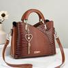New Listing Women's Bag Atmospheric Texture Mother Bag Handbag Crocodile Leather Pattern Shoulder Bag