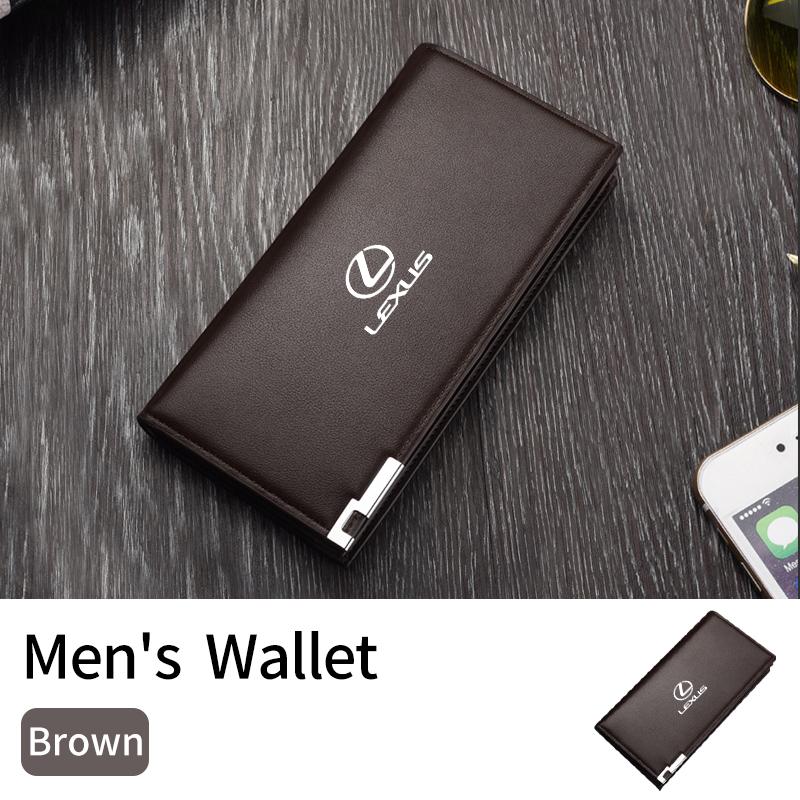 

Interior Stickers Car Styling Men s Wallet Driver s License Card Case Holder Coin Purse For Lexus IS250 IS200 CT200h GS300 LS430 коричневый
