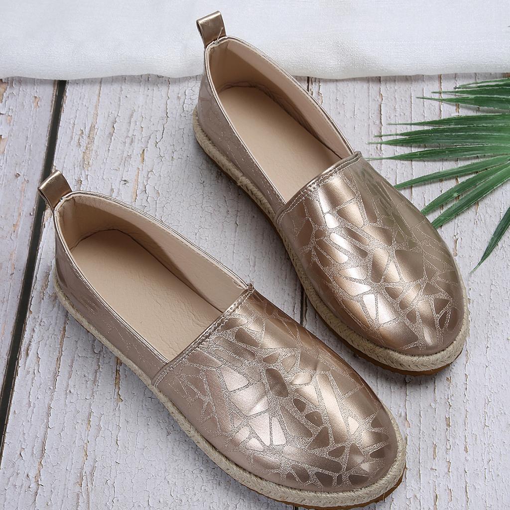 European & American Large-Size Rope-Woven Multi-Color Slip-On Loafers – Flat Lightweight Denim Casual Shoes for Women