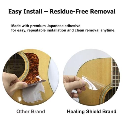 Healing Shield Style Type Clear Glossy Premium Acoustic Guitar Pickguard