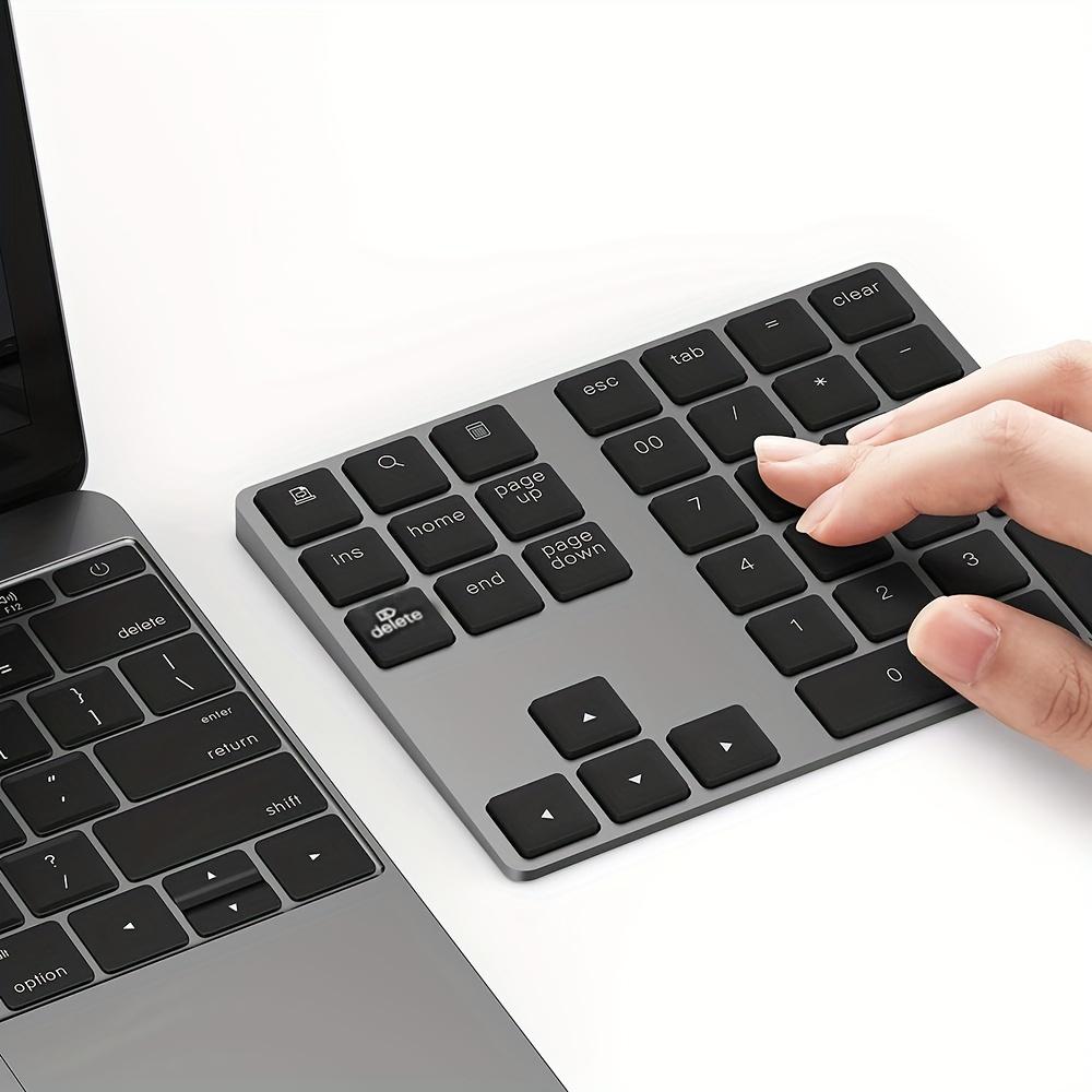 Kompakte wiederaufladbare kabellose digitale Tastatur - Schlankes kabelloses Design für Finanz- und Buchhaltungszwecke, USB-C-Aufladung, mit langlebigem Akku