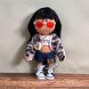 24cm Mia Bramborová panenka Oblečení pro panenky, Vinylová panenka Plyšové šaty, Sada na převlékání a boty