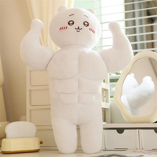 Soft Plush Toy PP Cotton Filling Cartoon Muscle Doll Gingerbread Design Plush Stuffed Toy Holiday Home Decoration
