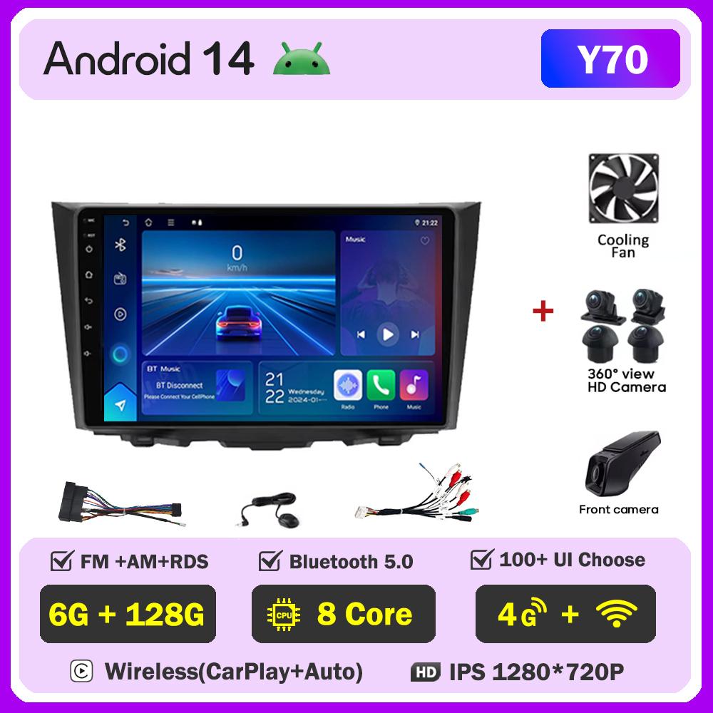 Android 14 For Suzuki Kizashi 2009-2015 Carplay Auto Screen Intelligent Car Systems Wireless Android Auto Car Multimedia Video