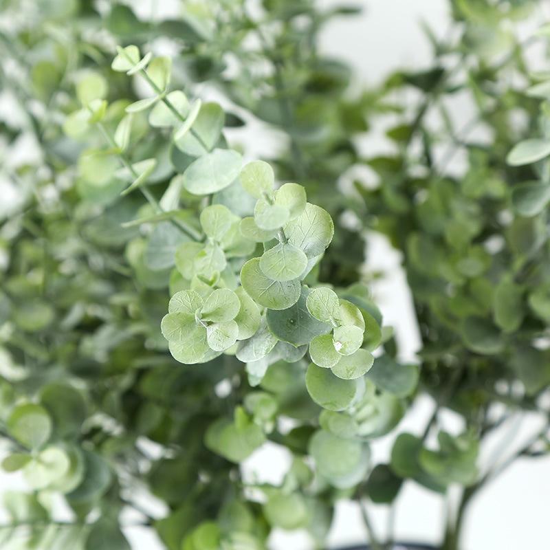 Single Plastic Eucalyptus Leaf, Home Living Room Decoration Simulation Green Plant Bonsai Money Leaf