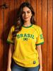 Maglietta da Calcio del Brasile Maglia da Calcio Stampa Retro Traspirante Asciugatura Rapida Allenamento Fan Sport Manica Corta Top Magliette Abbigliamento Chic