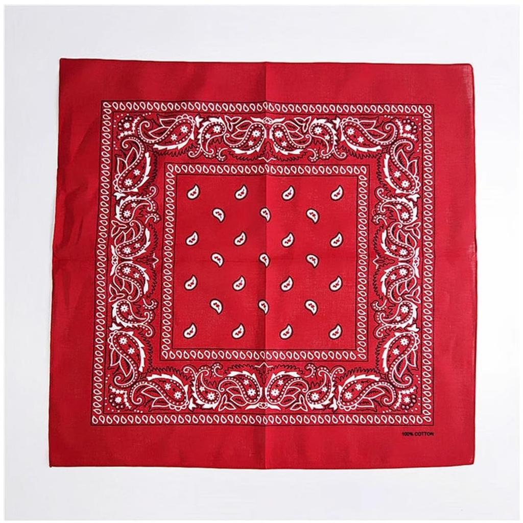 kakatrend Bandana Red Paisley 100% Cotton Adults Bandanna Unisex Do-rag Large 55cm x 55cm