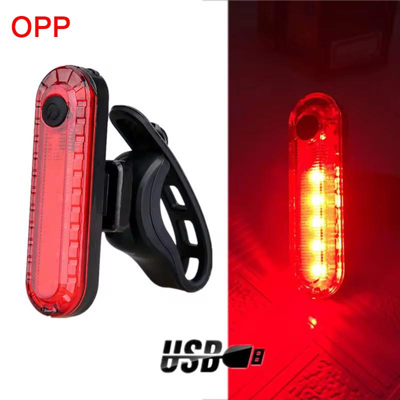 Bicycle Rear Lights USB Rechargeable Bike Tail Light Cycling Taillights Flashing 4 Modes for Night Riding Bike Light Back Lamp