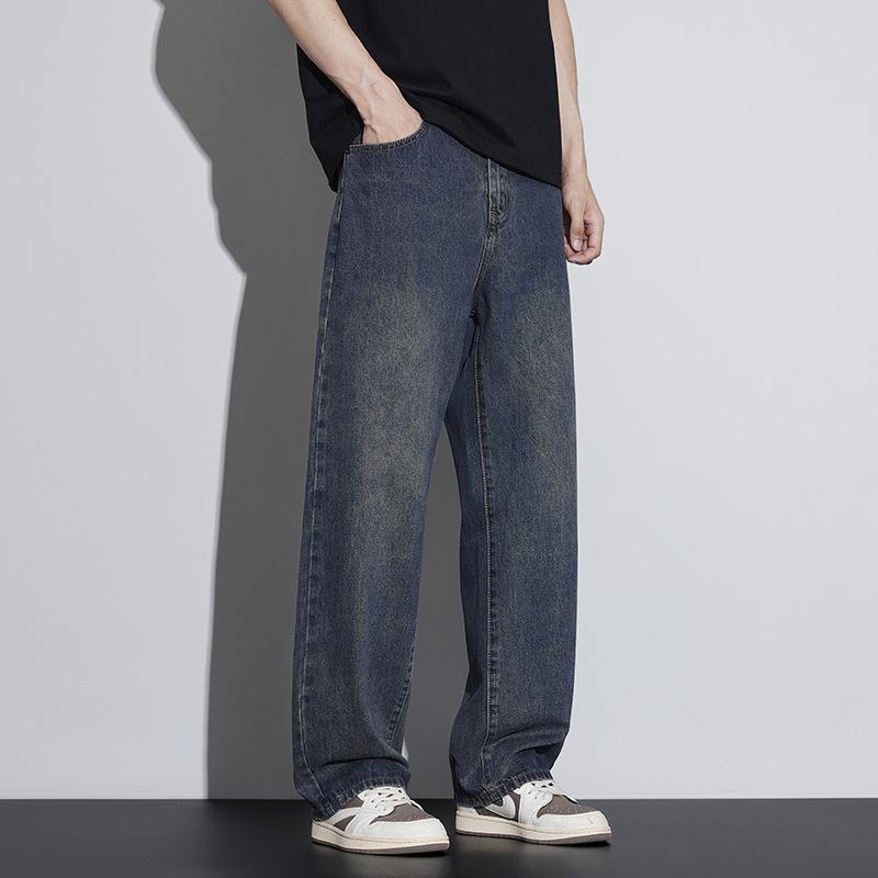 Men's High-End Loose Straight Leg Jeans - Comfortable, Versatile, Trendy Spring/Summer Casual Pants