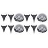 4Pcs Solar Ground Lights Waterproof Color Gradient 8 LEDs Disk Solar Deck Lights for Outdoors