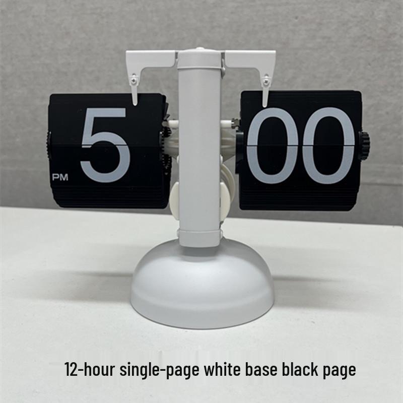 European Retro Mechanical Flip Clock - Desktop Ornament for Living Room
