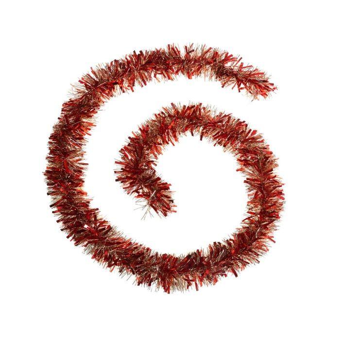 Guirlande de Noel 6 plis 2 m Mixte rouge et or