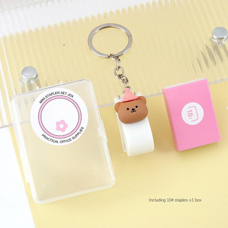 

Милі міні-звірята Степлер Креативні портативні машини для палітурки книг Брелоки Шкільне приладдя Офісні аксесуари Канцтовари Подарунки