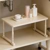 Cabinet Organizer Shelf Stackable Carbon Steel Adjustable Cabinet Organizer Closet Shelves for Home Kitchen Bedroom Living Room