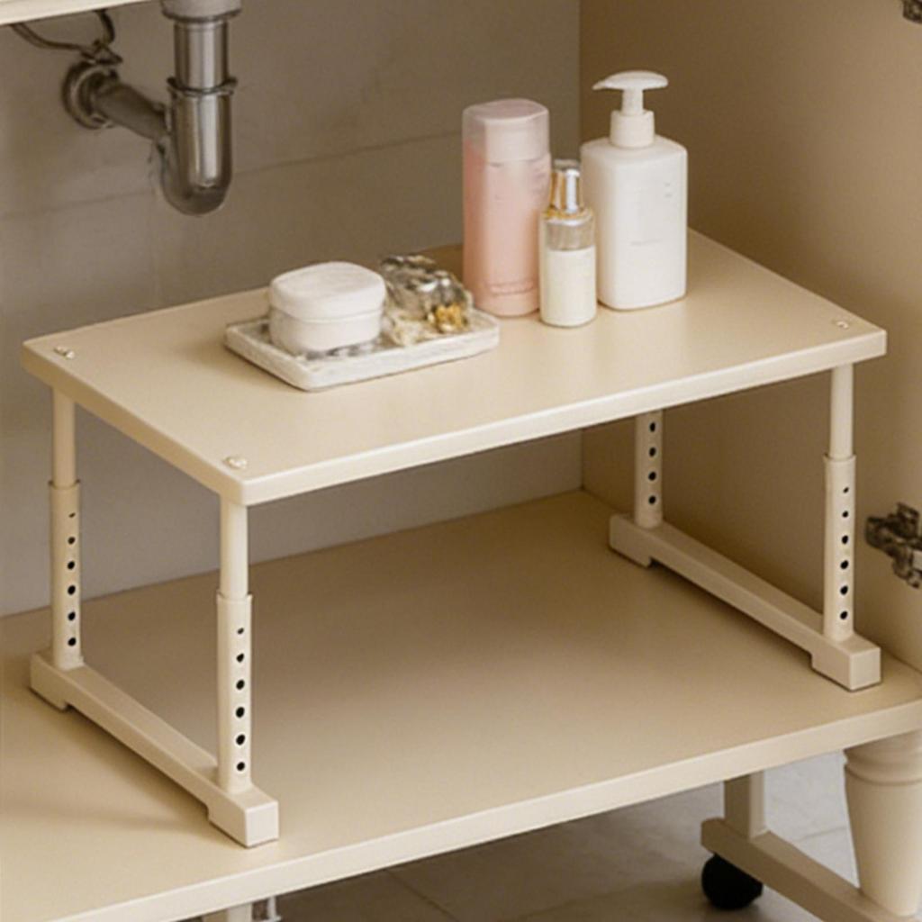 Cabinet Organizer Shelf Stackable Carbon Steel Adjustable Cabinet Organizer Closet Shelves for Home Kitchen Bedroom Living Room