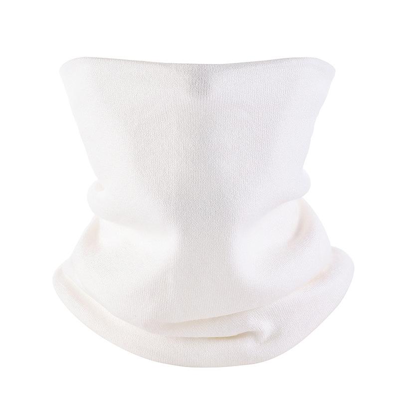 Solid color pullover scarf double mask women's fashion fake turtleneck single circle knitted autumn and winter warm neck cover men