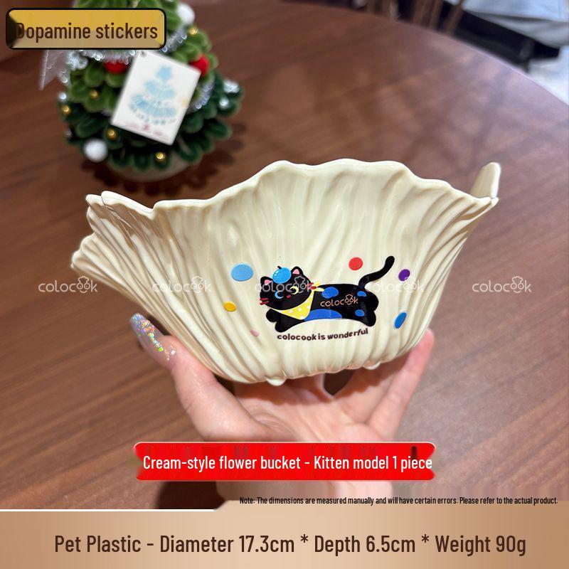 Oat Self-Reserved Small Lace Bowl for Salad, Soup, Milk, Fruit, Dessert, and More