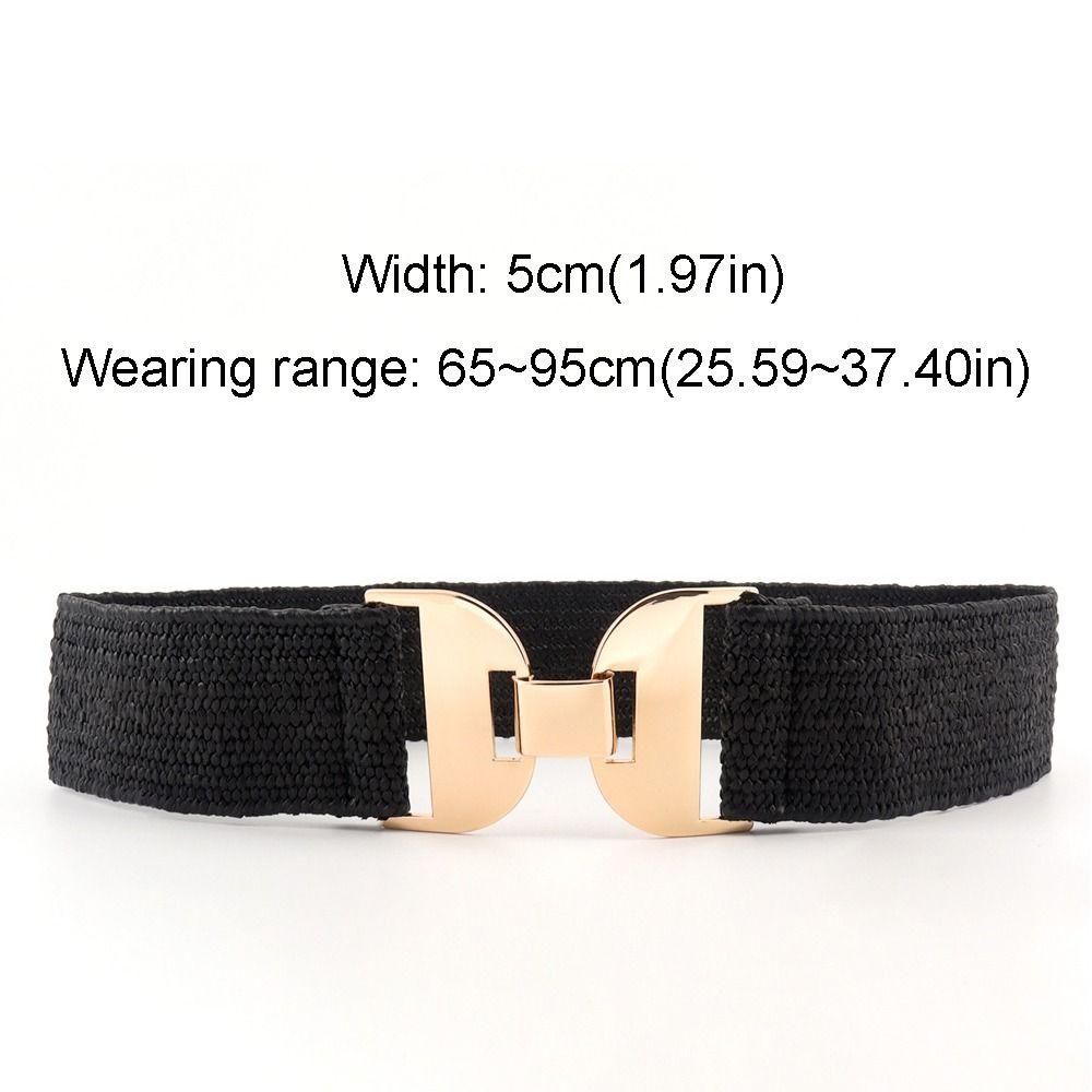 Luxury Design Elastic Waistbands Trendy Brand Stretch Cummerbunds Versatile Bohemian Woven Belts