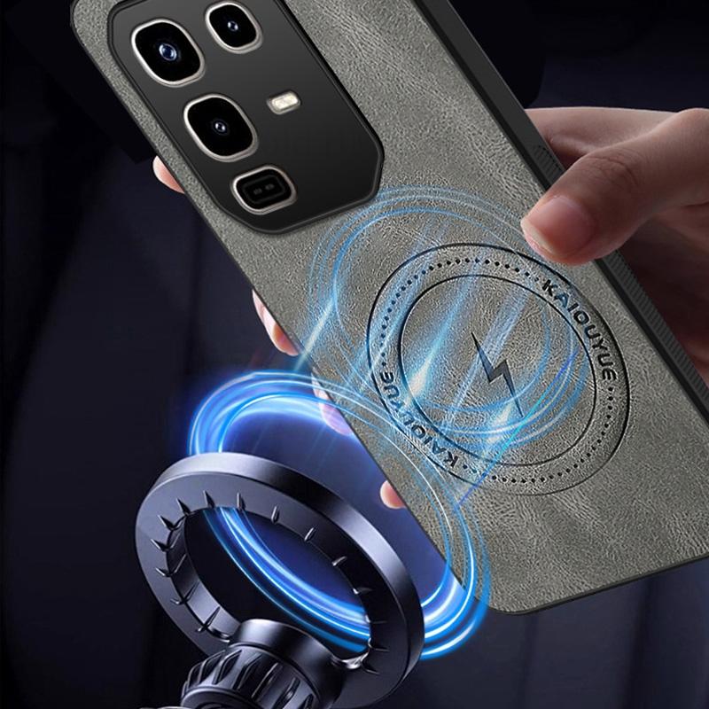 For Infinix Note 50 40 Pro Plus For Magsafe Leather Silicone Case For INFINIX Hot 60 Pro Plus GT 30 Pro Magnetic Magsafing Cover