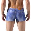 Men's Imitation Denim Underwear, Cotton Sexy Mid-waist Boxer Shorts, Youth Fashion Boxer Shorts, Plus Size