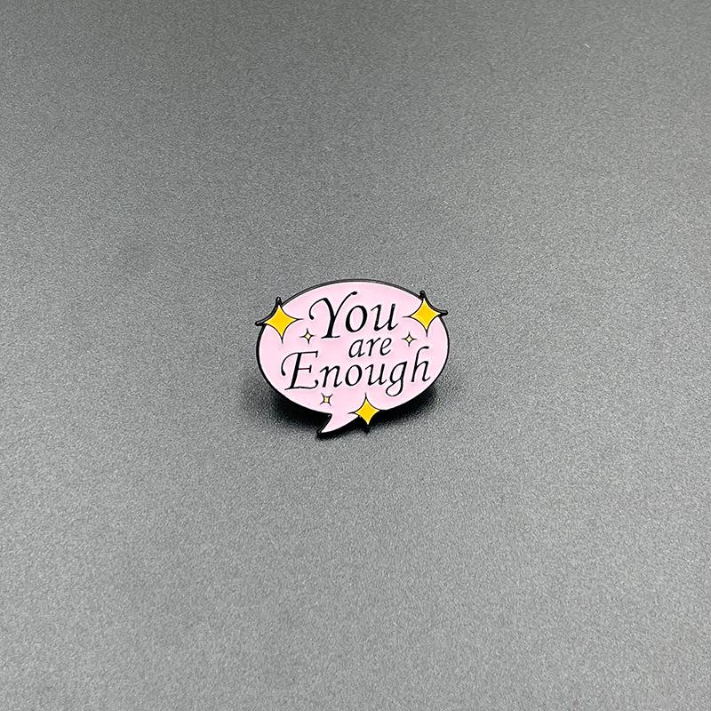 European & American Cartoon Pink Camera Brooch with English Letter - Metal Badge Gift